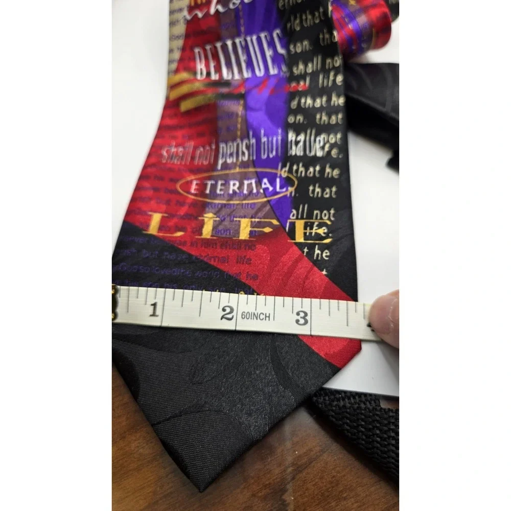 John 3:16 Christian Bible Verse Tie Steven Harris Religious Church Necktie